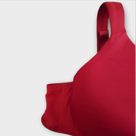 NWT Cacique Red Satin Full Coverage Support Solution Bra ~46C - Picture 2 of 6